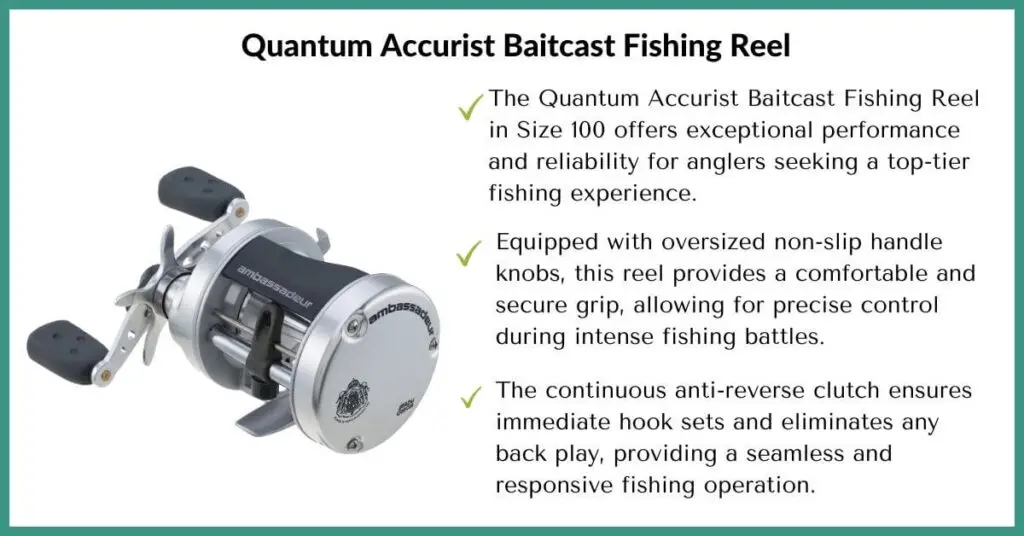 quantum accurist baitcast fishing reel